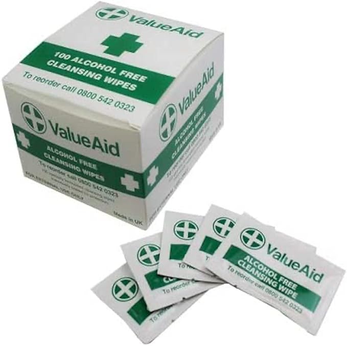 Value Aid Alcohol Free Moist Cleansing Wipes box of 100