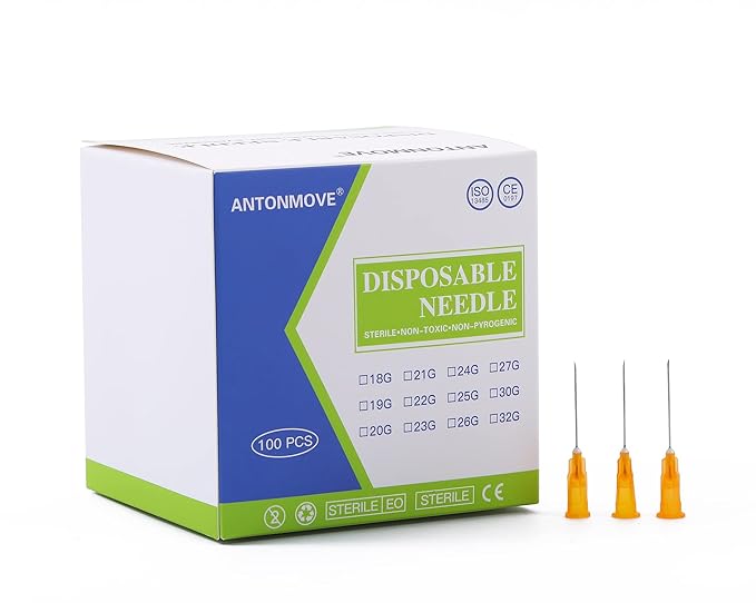 Disposable Sterile Needles (25G 1 inch/25mm) x 100